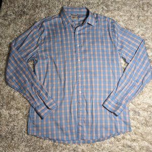 Faherty The Movement shirt in pink and blue check size large